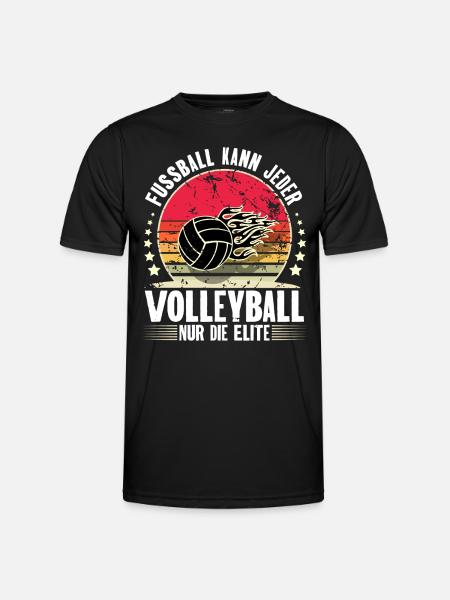 Volleyball - Männer Funktions-T-Shirt - Schwarz
