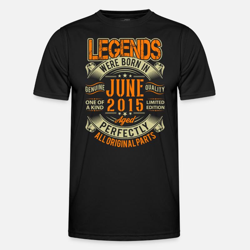 2015 Juni Geburtstag Legende Männer Funktions-T-Shirt