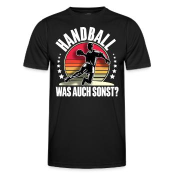 Handball Handballer - Männer Funktions-T-Shirt - Schwarz - Vorne - AI Model Male 178 dark (178cm)
