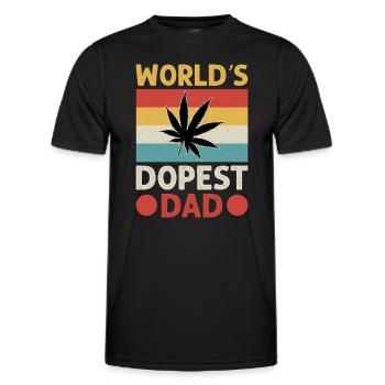 Cannabis Marijuana Weed Fumer - T-shirt sport Homme - noir - Devant - AI Model Male 178 dark (178cm)
