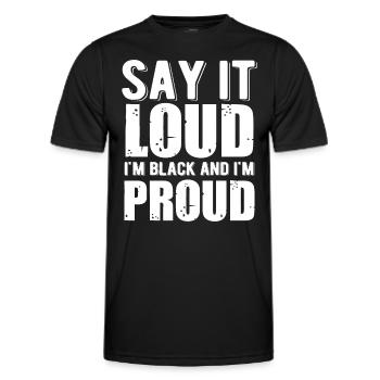 Black History Month Black History - Men's Functional T-Shirt - black - Front - AI Model Male 178 dark (178cm)