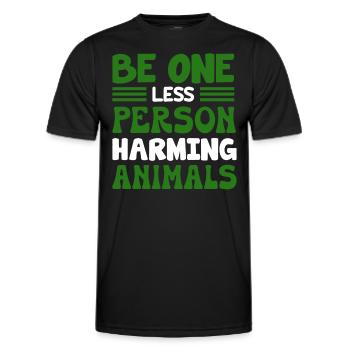 Vegan Veganism - Men's Functional T-Shirt - black - Front - AI Model Male 178 dark (178cm)