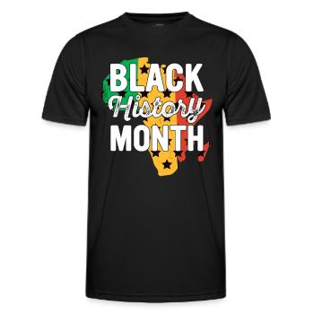 Black History Month Black History - Men's Functional T-Shirt - black - Front - AI Model Male 178 dark (178cm)