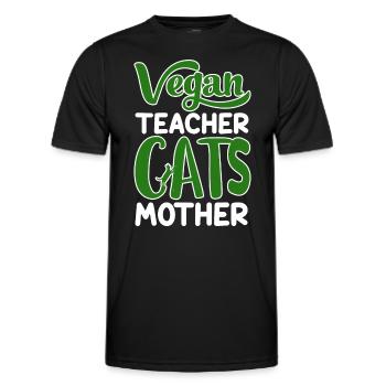 Vegan Veganism - Men's Functional T-Shirt - black - Front - AI Model Male 178 dark (178cm)