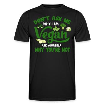 Vegan Veganism - Men's Functional T-Shirt - black - Front - AI Model Male 178 dark (178cm)