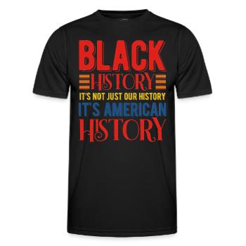 Black History Month Black History - Men's Functional T-Shirt - black - Front - AI Model Male 178 dark (178cm)
