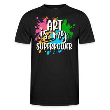 Artist - Men's Functional T-Shirt - black - Front - AI Model Male 178 dark (178cm)