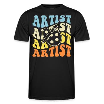 Artist - Men's Functional T-Shirt - black - Front - AI Model Male 178 dark (178cm)