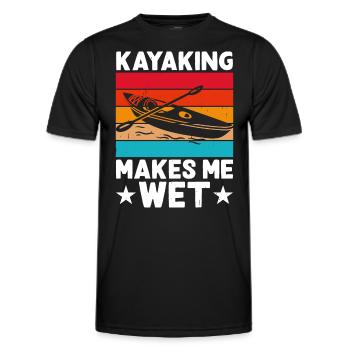 Kayak Kayaker Kayaker - Men's Functional T-Shirt - black - Front - AI Model Male 178 dark (178cm)