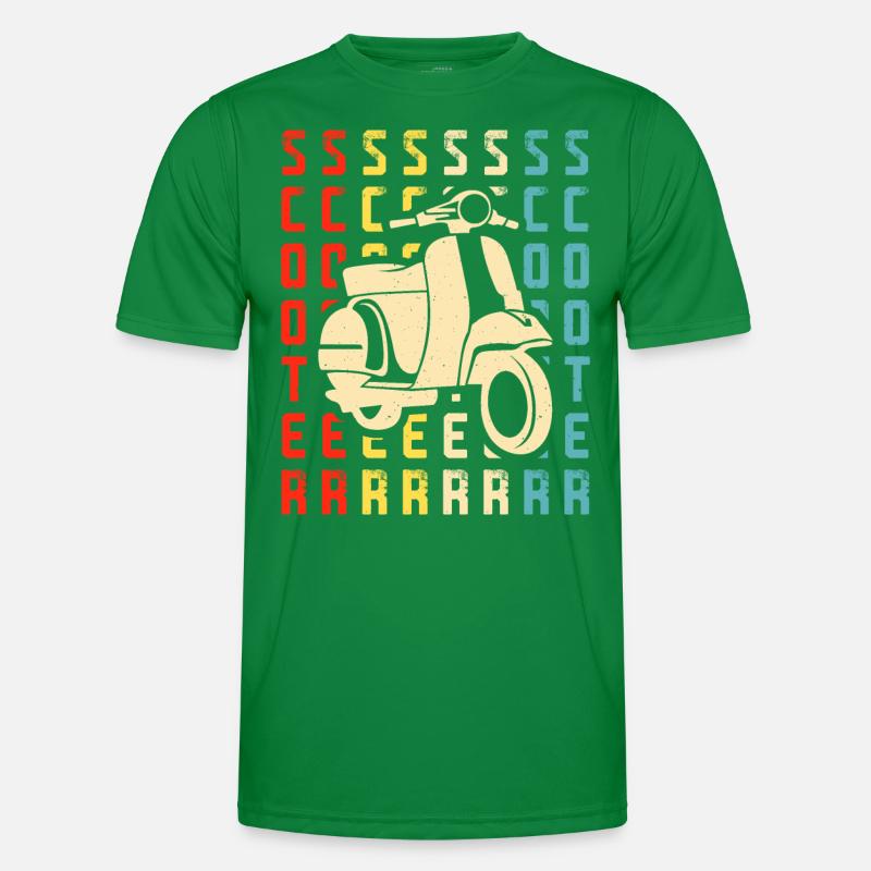 Roller Rollerfahrer Motorroller Männer Funktions-T-Shirt