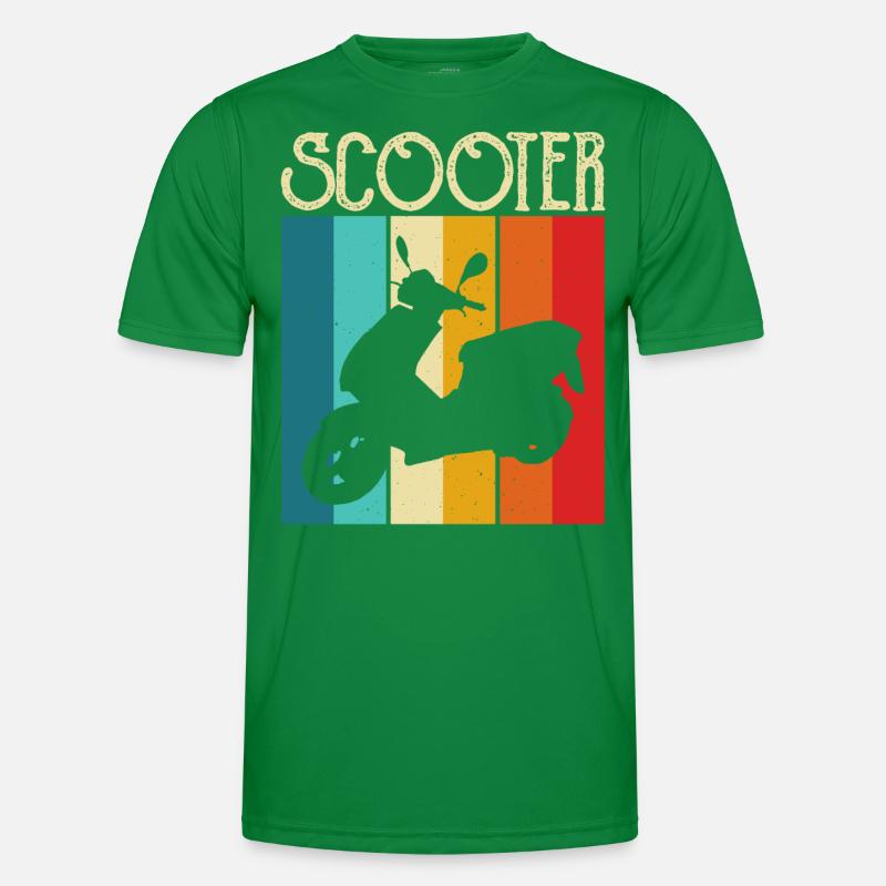 Roller Rollerfahrer Motorroller Männer Funktions-T-Shirt