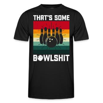 Bowling - Männer Funktions-T-Shirt - Schwarz - Vorne - AI Model Male 178 dark (178cm)