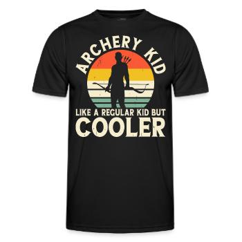 Archer Tir à l’arc - T-shirt sport Homme - noir - Devant - AI Model Male 178 dark (178cm)