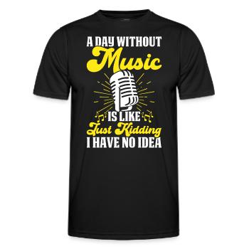 Chanteur chanteur - T-shirt sport Homme - noir - Devant - AI Model Male 178 dark (178cm)