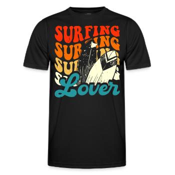 Surfen Surfer - Männer Funktions-T-Shirt - Schwarz - Vorne - AI Model Male 178 dark (178cm)