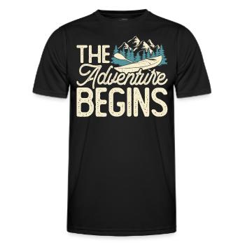 Kayak Kayaker Kayaker - Men's Functional T-Shirt - black - Front - AI Model Male 178 dark (178cm)
