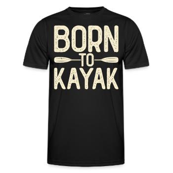 Kayak Kayaker Kayaker - Men's Functional T-Shirt - black - Front - AI Model Male 178 dark (178cm)