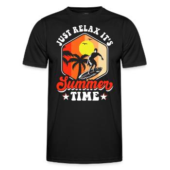 Surfen Surfer - Männer Funktions-T-Shirt - Schwarz - Vorne - AI Model Male 178 dark (178cm)