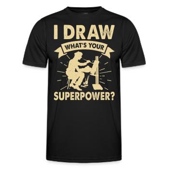 Artist - Men's Functional T-Shirt - black - Front - AI Model Male 178 dark (178cm)