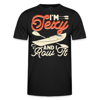 Kayak Kayaker Kayaker - Men's Functional T-Shirt - black - Front - AI Model Male 178 dark (178cm)