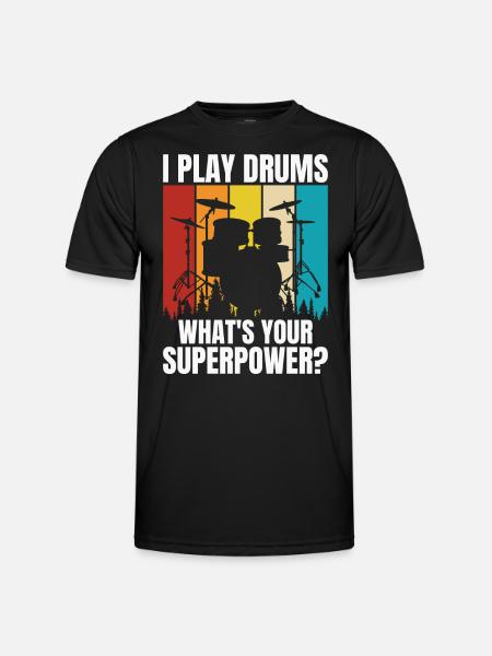 Drums Drummer Drummer - Men's Functional T-Shirt - black