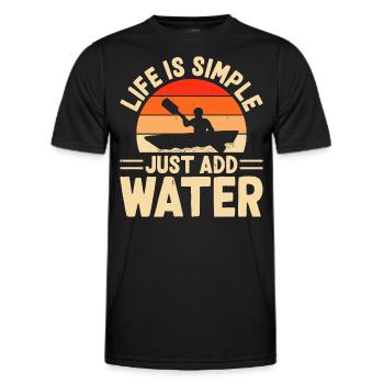 Kayak Kayaker Kayaker - Men's Functional T-Shirt - black - Front - AI Model Male 178 dark (178cm)