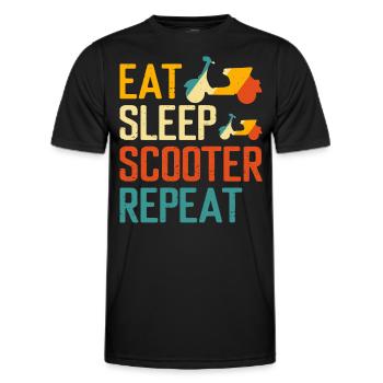 Scooter Scooter Rider Scooter - T-shirt sport Homme - noir - Devant - AI Model Male 178 dark (178cm)