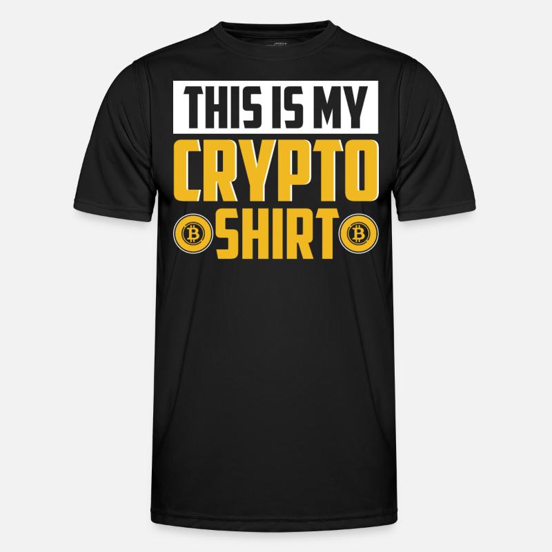 Krypto Kryptowährung - Männer Funktions-T-Shirt - Schwarz