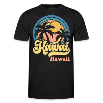 Hawaii - Männer Funktions-T-Shirt - Schwarz - Vorne - AI Model Male 178 dark (178cm)