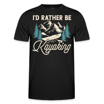 Kayak Kayaker Kayaker - Men's Functional T-Shirt - black - Front - AI Model Male 178 dark (178cm)