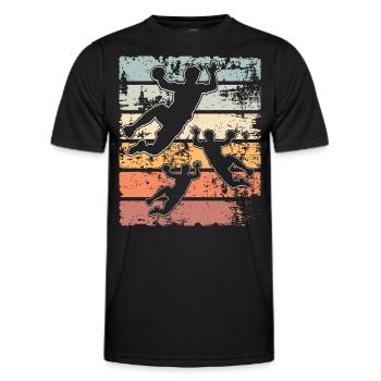 Handball Handballer - Männer Funktions-T-Shirt - Schwarz - Vorne - AI Model Male 178 dark (178cm)