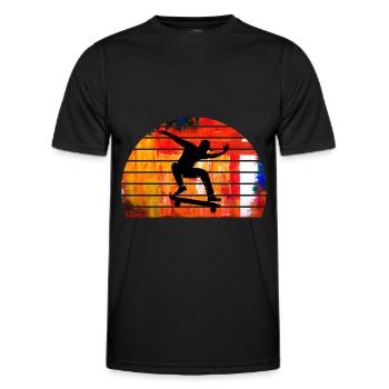 skateboard - T-shirt sport Homme - noir - Devant - AI Model Male 178 dark (178cm)