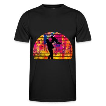 Vater und Tochter - Männer Funktions-T-Shirt - Schwarz - Vorne - AI Model Male 178 dark (178cm)