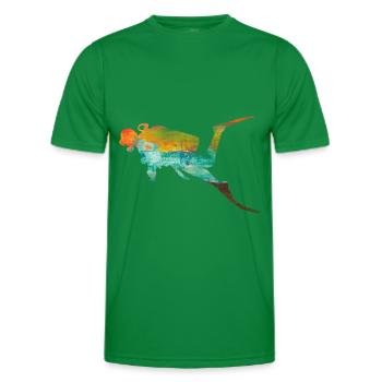 Plongeur - T-shirt sport Homme - vert - Devant - AI Model Male 178 dark (178cm)
