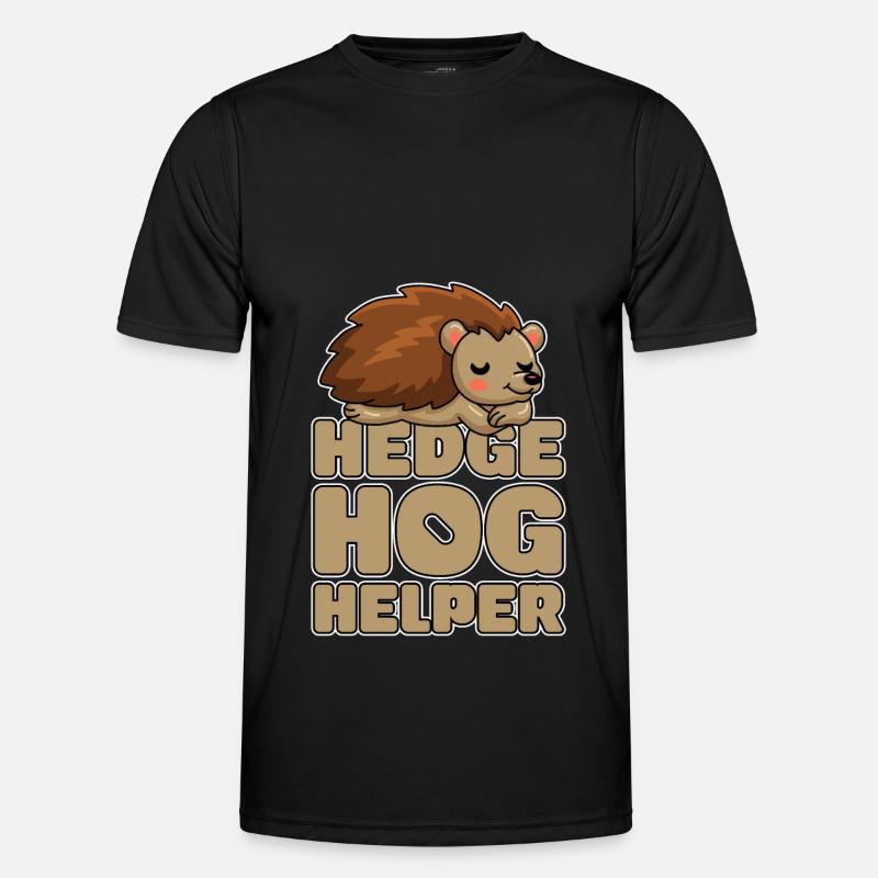 Igel - Männer Funktions-T-Shirt - Schwarz
