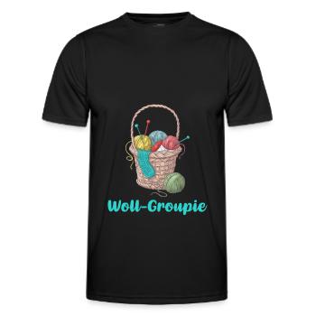 Knit - Men's Functional T-Shirt - black - Front - AI Model Male 178 dark (178cm)