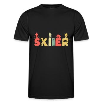 Ski rétro Ski Vintage Skis - T-shirt sport Homme - noir - Devant - AI Model Male 178 dark (178cm)