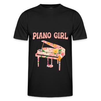 Klavier Piano Pianist - Men's Functional T-Shirt - black - Front - AI Model Male 178 dark (178cm)