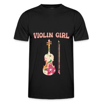 Violinist Violinist Violinist Violin Violin - Men's Functional T-Shirt - black - Front - AI Model Male 178 dark (178cm)