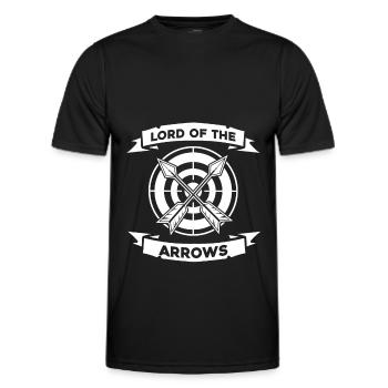 Tir à l’arc Flèche Tir à l’arc Tir à l’arc - T-shirt sport Homme - noir - Devant - AI Model Male 178 dark (178cm)