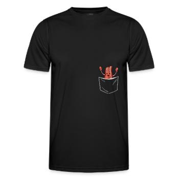 Bacon Bacon Petit déjeuner - T-shirt sport Homme - noir - Devant - AI Model Male 178 dark (178cm)