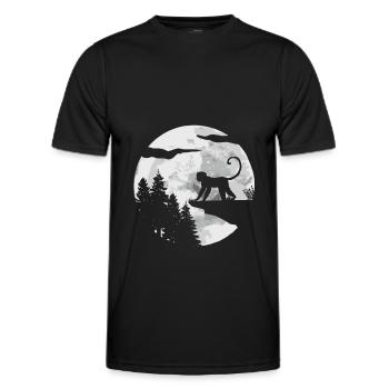Affe - Männer Funktions-T-Shirt - Schwarz - Vorne - AI Model Male 178 dark (178cm)