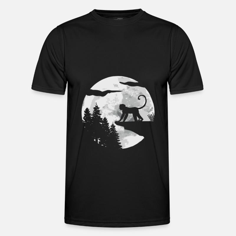 Affe - Männer Funktions-T-Shirt - Schwarz