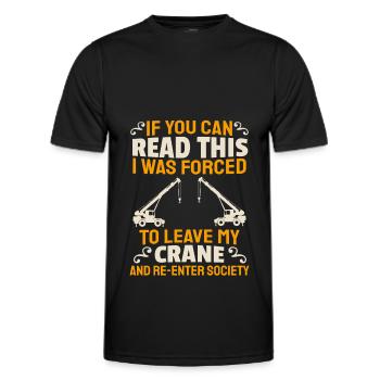 Construction de grue Grue Grutier Grutier Grutier Opérateur - T-shirt sport Homme - noir - Devant - AI Model Male 178 dark (178cm)
