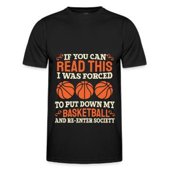 Basketball Basketballer - Men's Functional T-Shirt - black - Front - AI Model Male 178 dark (178cm)