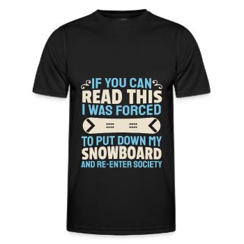 Snowboard Snowboarder Snowboarding - T-shirt sport Homme - noir - Devant - AI Model Male 178 dark (178cm)