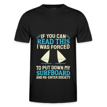 Windsurfing Windsurfen - Männer Funktions-T-Shirt - Schwarz - Vorne - AI Model Male 178 dark (178cm)