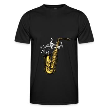 Spielmannszug Fanfarenzug Saxophone Saxophone - T-shirt sport Homme - noir - Devant - AI Model Male 178 dark (178cm)