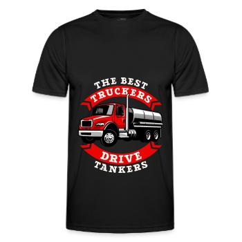LKW Fahrer Lastwagenfahrer Fernfahrer Trucker - Männer Funktions-T-Shirt - Schwarz - Vorne - AI Model Male 178 dark (178cm)