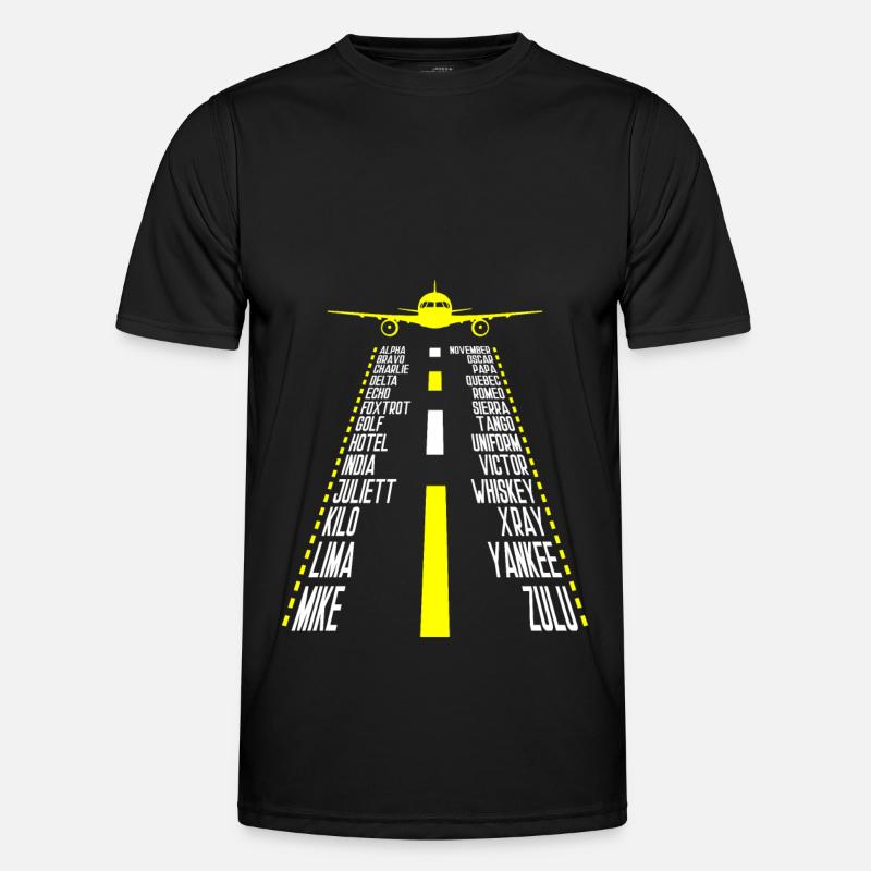 Airplane Pilot Pilot Pilot Pilot - Men's Functional T-Shirt - black